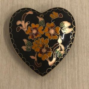 Heart Cloisonné Style Pendant